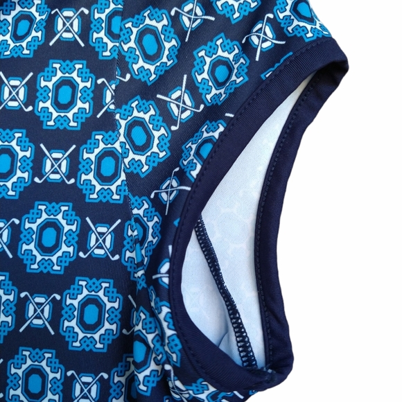 Coral Bay blue golf club print top - Picture 3 of 3